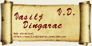 Vasilj Dingarac vizit kartica